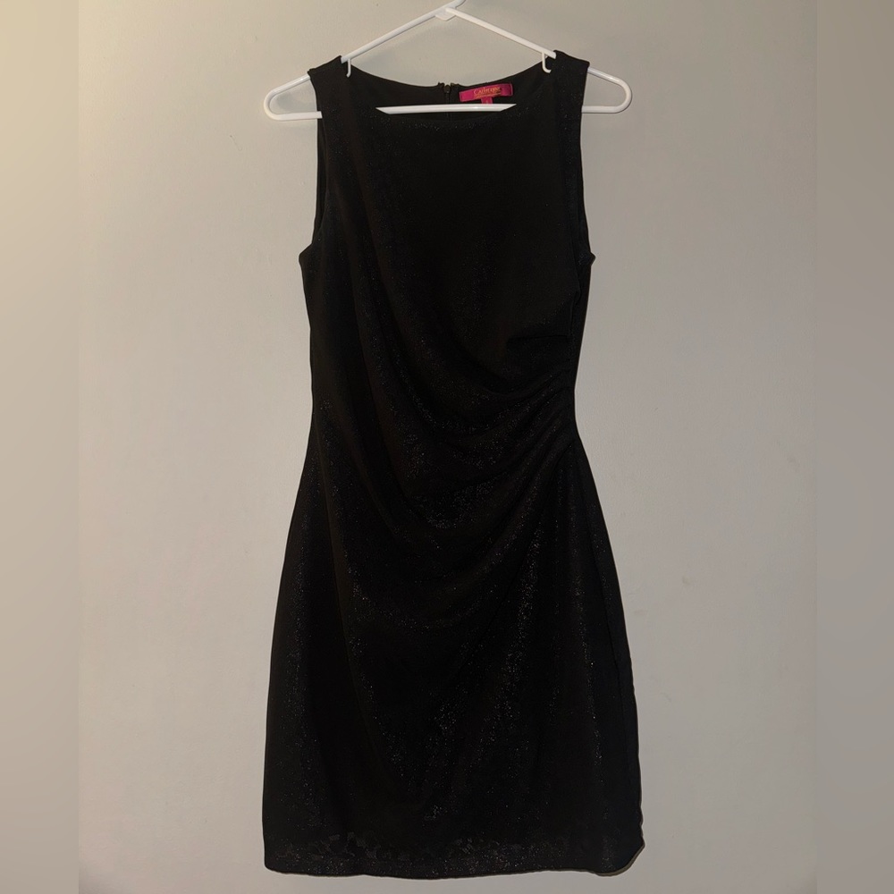Catherine Malandrino Black Glitter Dress - Small